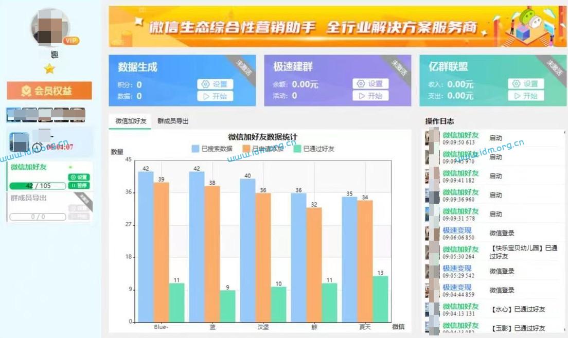 微信加好友综合营销电脑版V2.0-间隔策略，权重匹配，365天自动加好友