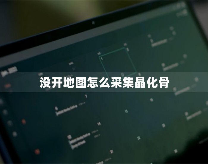 没开地图怎么采集晶化骨 第1张