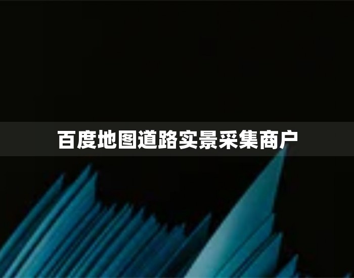 百度地图道路实景采集商户 第1张