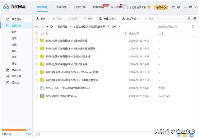 网盘可免费下载全国30米SRTM高程啦  第2张
